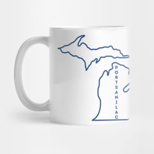 Port Sanilac MI Love (Navy) Mug